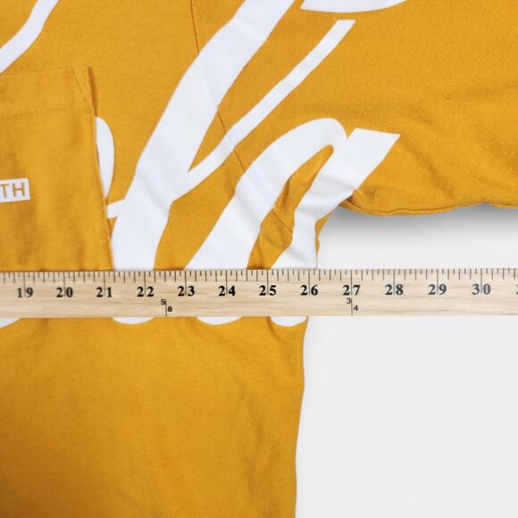 Kith x Coca-Cola Quinn Long Sleeve Pocket Tee Men's XXL Gold Cotton Jersey - Picture 9 of 15